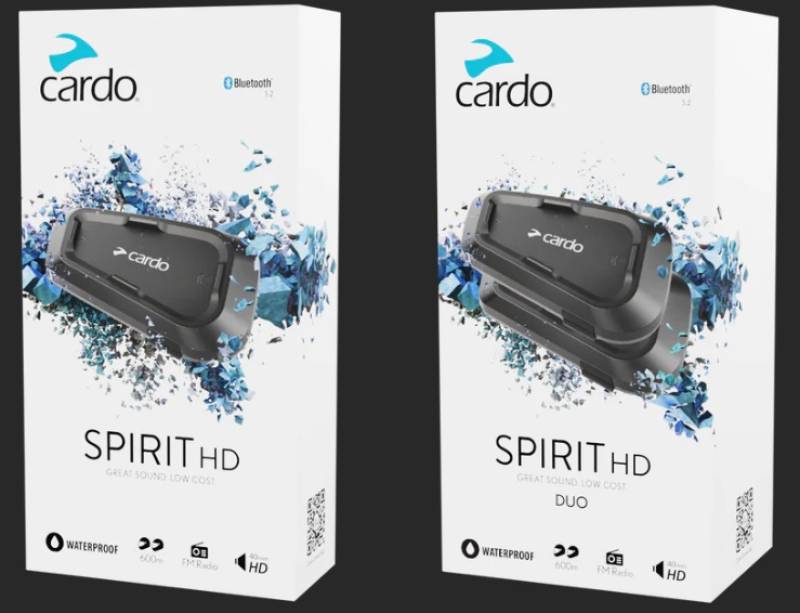 Intercom Cardo Spirit HD interphone Bluetooth casque moto/scooter